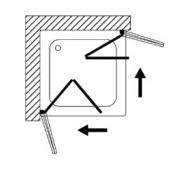 Accès d'angle à 2 portes pliantes Modèle Alter de Samo