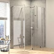 Ensemble Paroi de douche coulissante et Paroi latérale de complément  Mod. XTENSA  de Hüppe