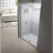 Paroi de douche 1 porte coulissante sur 1 fixe 155-159x190,  Séries 6 de  Merlyn showering