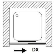 Paroi de douche à 1 porte coulissante 137-141x200 Modèle Acrux de Samo