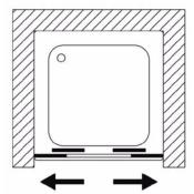 Paroi de douche coulissante à 4 panneaux, Modèle Europa SP de Samo